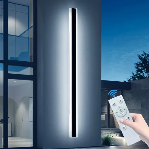 Miniatura 29 de Luces de Pared Modernas para Exterior de Casa, Apliques de Pared al Aire Libre de 23.6 Pulgadas, 3 Luces Color 3000K/4500K/6000K, Resistente al Agua