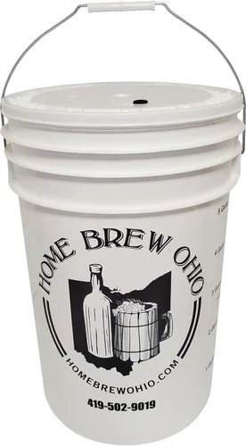 Miniatura 7 de Home Brew Ohio Cubo de fermentación de 6.5 galones con tapa con ojales y esclusa de aire de tres piezas