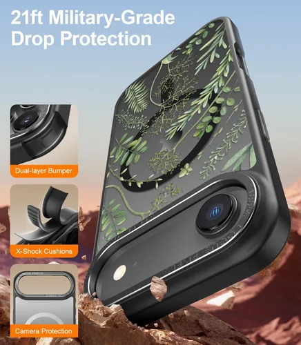 Miniatura 525 de Goodon para iPhone 15 Pro Max con protector de pantalla de privacidad, compatible con Magsafe, funda translúcida mate a prueba de golpes - Linda