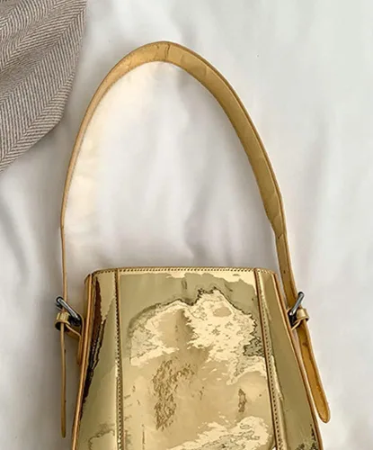 Miniatura 8 de Bolso hobo para mujer, de charol, de color plateado brillante, bolso de hombro Y2K, bolso de hombro para fiesta 2023