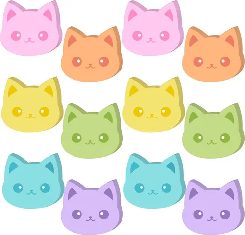 Miniatura 23 de Yinder 24 blocs de notas adhesivas divertidas Kawaii de animales, notas adhesivas de dibujos animados a granel, regalo autoadhesivo para San