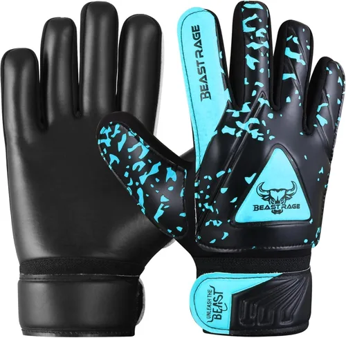 BEAST RAGE Guantes de portero para niños con soporte de agarre, guante de fútbol juvenil, guante de fútbol para niños, guante de fútbol para niños