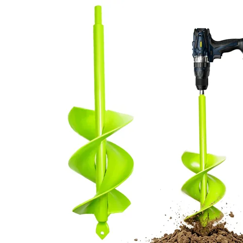 Miniatura 10 de Broca de taladro para plantar – Broca en espiral de 1.6 x 16.5 pulgadas – Herramienta para plantar bulbos – Taladro hexagonal de 3/8 pulgadas