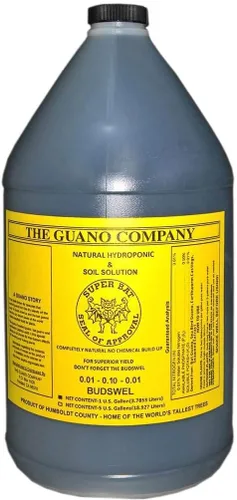 Hydrofarm GUBS128C Super Bat Budswel Solución nutritiva líquida hidropónica orgánica para flores fuertes en suelo de jardín, flores y plantas, 1