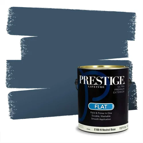 Miniatura 136 de Pintura Exterior + imprimación PRESTIGE, todo-en-uno, 1 galón, acabado mate, color comparable al Valspar* Royal Gray* VS151-Gris real