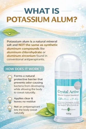 Miniatura 3 de Desodorante de cristal natural para mujeres y hombres (3.53 oz) – Piedra tailandesa de alumbre piedra de alumbre, desodorante de sal mineral sin