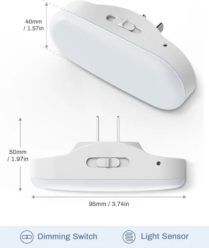Miniatura 7 de DORESshop Luces nocturnas RGB de 120 V enchufables a la pared, luz nocturna LED de 0.7 W para habitación de niños, luz nocturna de baño, luces