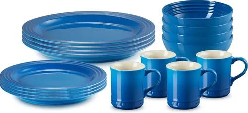 Miniatura 10 de Le Creuset Juego de vajilla de gres, 16 piezas, Cerise
