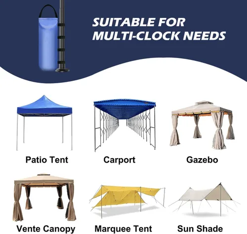 Miniatura 4 de IALNAI 112 LBS - Bolsas de arena pesadas para tienda de campaña al aire libre, toldo publicitario, toldo a prueba de viento desplegable fijo