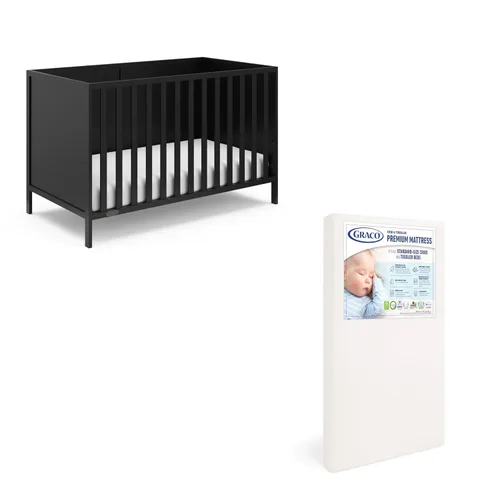 Miniatura 23 de Graco Theo Cuna convertible 3 en 1 para bebé, certificado GREENGUARD Gold, se convierte en cama y sofá cama para niños pequeños, se adapta a colchón
