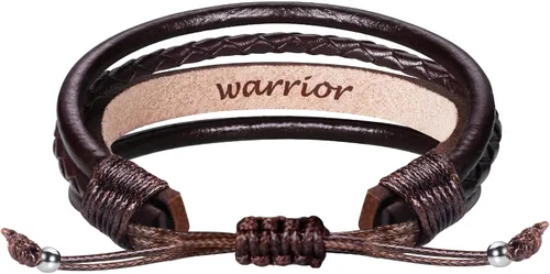 Miniatura 44 de Regalos del día del padre para papá, marido, pulsera de cuero para hombres, él, novio, hijo, ajustable, marrón, pulsera de cuero para hombre