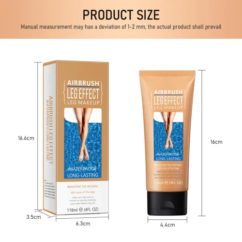 Miniatura 8 de Maquillaje impermeable para piernas y cuerpo, sin transferencia, cubre venas varicosas, cicatrices y tatuajes para todos los tonos de piel, 4 onzas