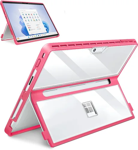 Miniatura 15 de Funda para Microsoft Surface Pro 11/10/9/8 de 13 pulgadas, con cubierta de soporte, correa de mano, funda resistente todo en uno compatible con Negro