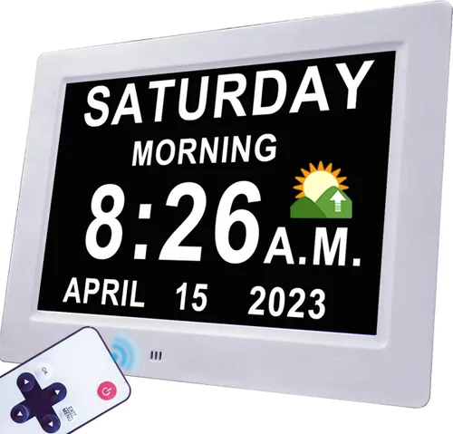 Miniatura 8 de Reloj Digital Extra Grande de 11.5 Pulgadas con 19 Alarmas, Hora Hablada Fuerte, 20 Recordatorios Personalizados, Horario de Verano Automático
