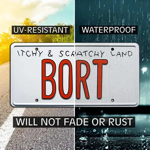 Miniatura 4 de Celebrity Machines Los Simpsons BORT Placa de matrícula personalizada, aluminio estampado, etiqueta decorativa de metal, resistente a