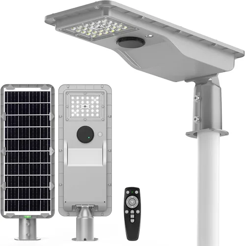 Luz solar de seguridad para exteriores, 2800 pies cuadrados luz de inundación LED súper brillante con sensor de movimiento, IP67 impermeable del