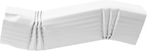 Miniatura 7 de Codo de bajante de canalón en forma de S Estilo B (compensación = 3) Codos en zig zag 2" x 3" Aluminio Blanco