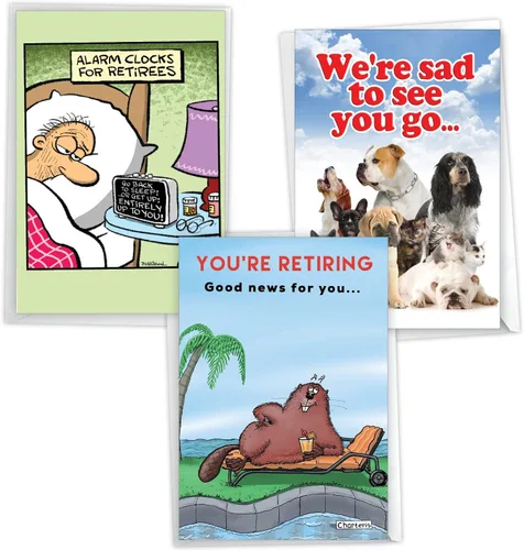 Miniatura 8 de NobleWorks As you retire - 3 divertidas tarjetas de felicitación de jubilación con sobre - Celebrando un nuevo capítulo en la vida C6875RTG-C3x1