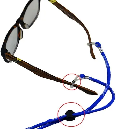 Miniatura 2 de yueton Gafas de sol ajustables de seguridad deportiva, con grosor antideslizante, ajuste universal, correa de retención para gafas, accesorios