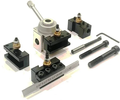 Miniatura 4 de Conjunto de poste de herramienta de cambio rápido de cuerpo de aluminio para mini máquina de torno