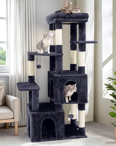 Miniatura 12 de Globlazer Torre de Gato para Gatos de Interior, Árboles de Gato de Alta Resistencia para Gatos Grandes Gatos Adultos Grandes Torre de Gato Maine