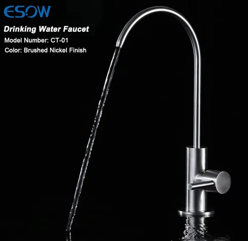 Miniatura 5 de ESOW Grifo de filtro de agua de cocina, grifo de agua potable 100% sin plomo, se adapta a la mayoría de unidades de ósmosis inversa o sistema