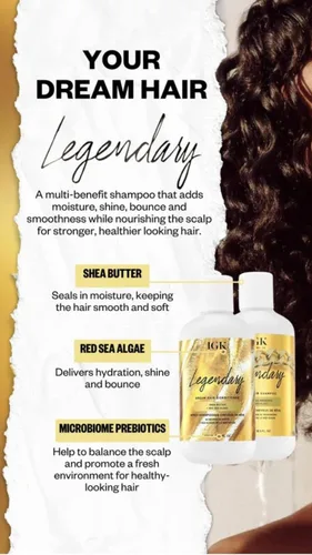 Miniatura 4 de IGK LEGENDARY Dream Hair Shampoo Saludable + Hidratado + Brillo Vegano + Libre de Crueldad