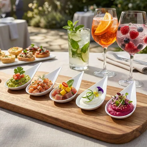 Miniatura 3 de Restaurantware Cucharas de lágrima de 4 x 2 pulgadas, 20 cucharas de aperitivo – Cucharas desechables de plástico blanco con sangría para bodas