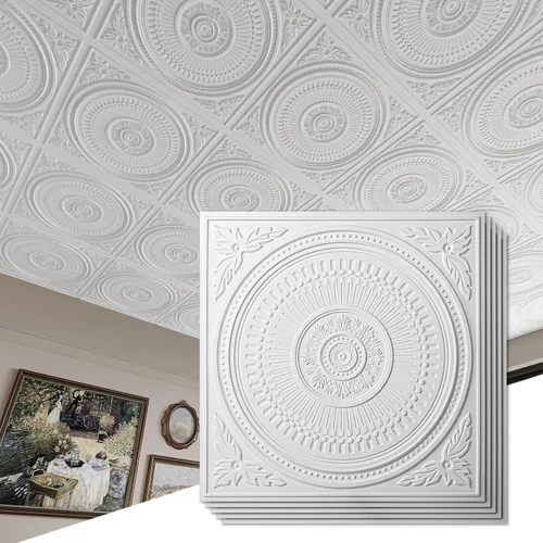 Miniatura 13 de Art3d Paquete de 12 azulejos de techo colgantes de 2 x 2 pies, paneles de techo de PVC decorativos de fácil instalación para interiores de cocina