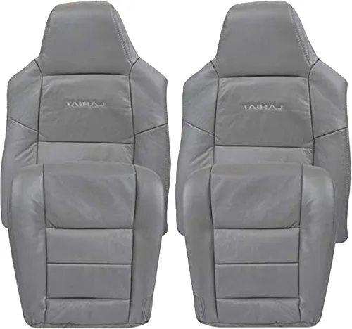Miniatura 3 de 2003 2004 2005 2006 2007 Ford F250 F350 Lariat Funda de repuesto de cuero sintético, conductor y pasajero (soporte para ambos lados)