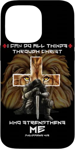 Miniatura 19 de Fundas para iPhone 11 Christian Phone Cases Men Bible Verse Philippians 4:13 Lion Case