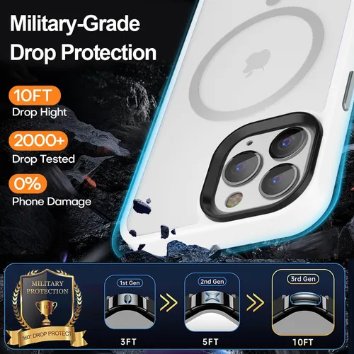 Miniatura 90 de Fuerte magnético para iPhone 11, compatible con Magsafe, [resistente a caídas de 13 pies] Funda trasera translúcida mate con sensación de piel