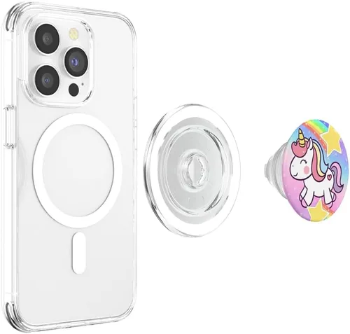 Miniatura 4 de Diseño de unicornio místico. PopSockets MagSafe PopGrip para iPhone