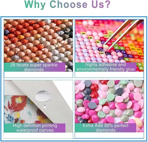 Miniatura 4 de Kits de pintura de diamantes 5D, nieve de invierno, arte de diamantes para pintar por números para adultos, 8 x 12 pulgadas, gran taladro completo