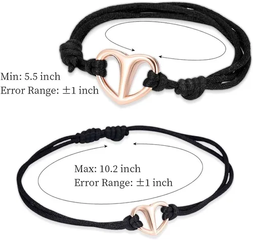 Miniatura 6 de Pulsera de cremación de corazón para cenizas, pulsera de urna conmemorativa ajustable para cenizas de un ser querido joyería de cremación