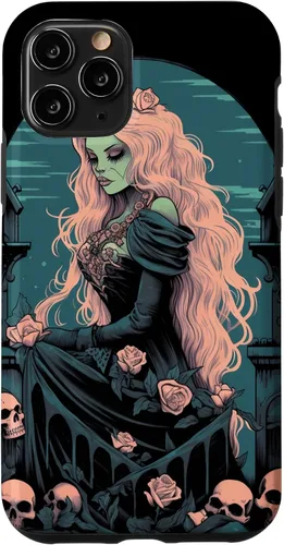 Miniatura 26 de Funda para iPhone 13 Pro Gothic Girl Pastel Goth Wiccan Pagan Anime Nu Goth Grunge