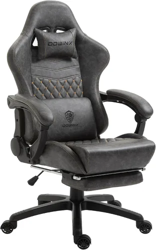 Miniatura 15 de Dowinx Silla de Juego Grande y Alta, Sillas de Videojuego con Reposapiés, Sillas de Juego de PC para Adultos - Silla Gamer Ergonómica Reclinable