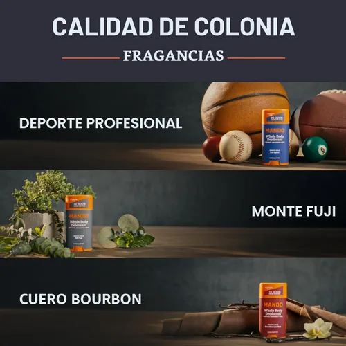 Miniatura 4 de Mando Desodorante para Todo el Cuerpo para Hombres - Barra Sólida Suave - Control de Olor por 72 Horas - Sin Aluminio, Sin Bicarbonato de Sodio