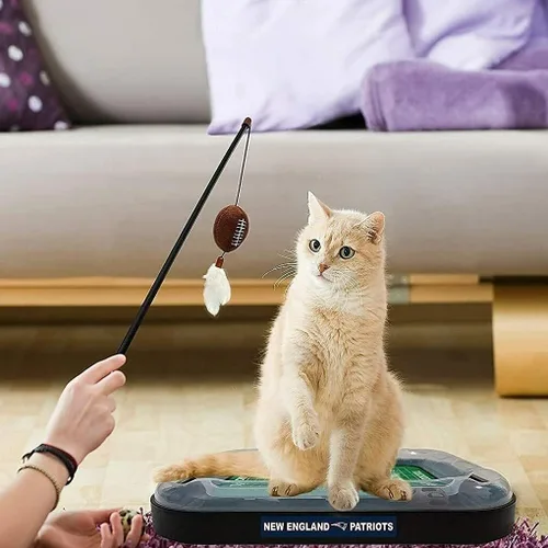 Miniatura 4 de Tabla de rascado para gatos NFL LOS VEGAS Raiders Campo de fútbol americano Juguetes para gatos + Pelota de fútbol de felpa rellena de hierba gatera