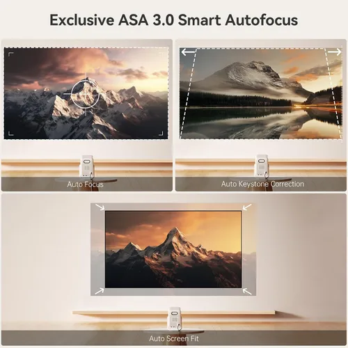 Miniatura 5 de [Android TV/control de voz] WANBO T2 Ultra ASA 3.0 Proyector inteligente con WiFi y Bluetooth, Native 1080P FHD, 500 ANSI, altavoces estéreo DSP