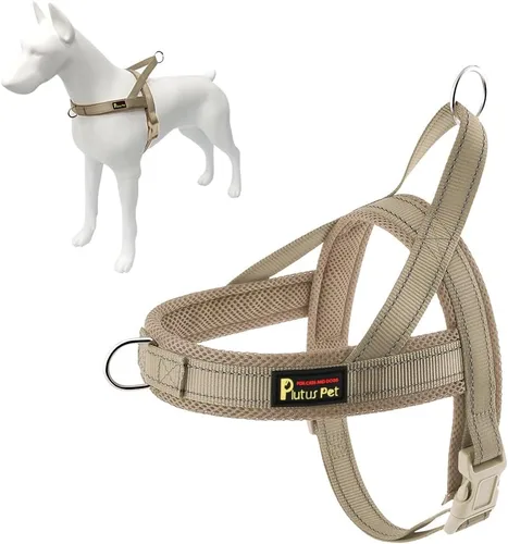 Miniatura 17 de Arnés para perro sin tirón de Plutus Pet con malla transpirable acolchada, ajustable, reflectante, a prueba de fugas, arnés para perros