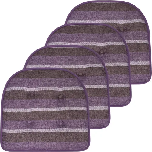 Miniatura 54 de Sweet Home Collection - Cojín de espuma viscoelástica para silla con capitoné, antideslizante, parte trasera de goma, en forma de U, 17 x 16 Piel