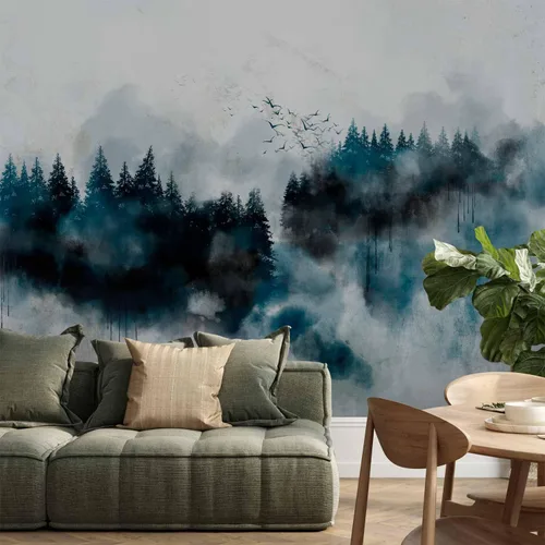 Miniatura 2 de artgeist Mural de pared prémium Bosque de 118 x 83 pulgadas, papel tapiz fotográfico no tejido, impresión artística, mural de pared de forro polar