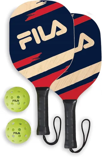 Miniatura 8 de FILA Accessories Juego de 2 palas de pickleball - Incluye 2 raquetas de pickleball, 2 pelotas de pickleball para exteriores, raqueta de pickleball