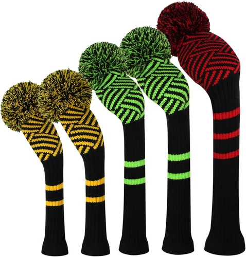 Miniatura 10 de Scott Edward Knit Golf Club Cover for Woods and Driver Set of 5 Head Covers Protect Driver Wood(460cc)* 1 Fairway Wood*2 and Hybrid/UT*2 with
