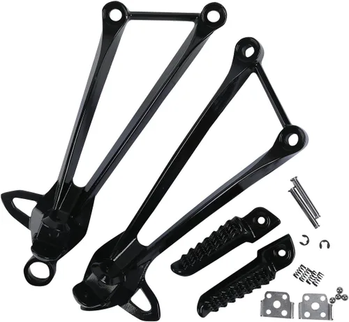TCT-MOTORPARTS Reposapiés trasero negro para Kawasaki Ninja ZX6R 09-24 ZX10R 2008-2010 ZX636 2013-2025
