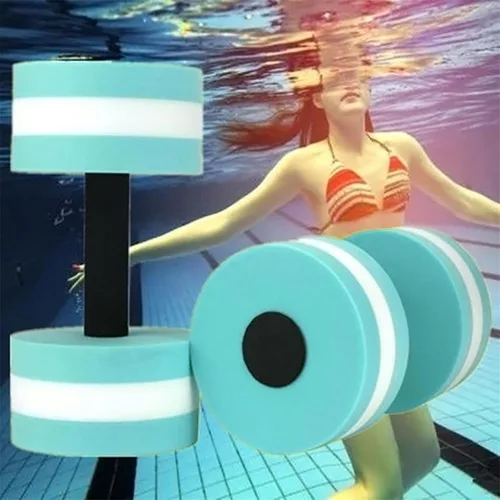 Miniatura 4 de Mancuernas de agua – Juego de 2 mancuernas de espuma para ejercicio aeróbico acuático, resistencia a la piscina, pesas de agua, equipo de fitness