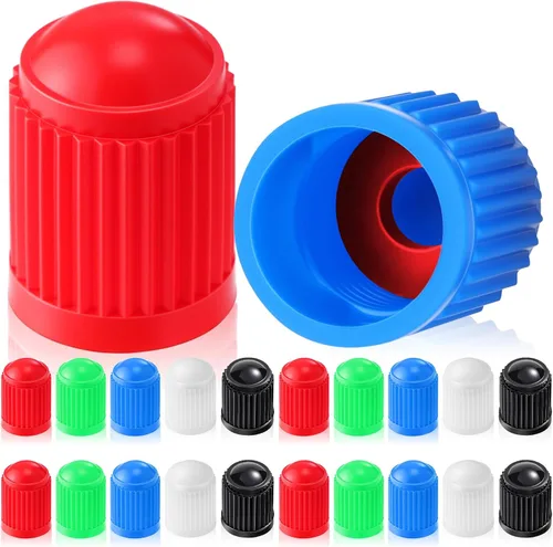 Outus 20 tapas de vástago de válvula de neumático, tapas universales de plástico para vástagos de válvula de automóvil, bicicletas, automóviles,
