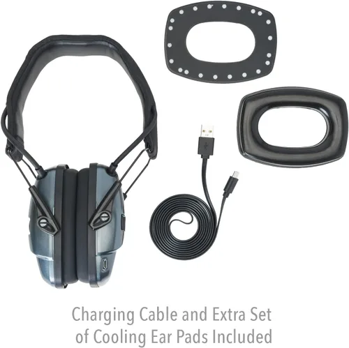 Miniatura 8 de Howard Leight Impact Sport - Orejera Bluetooth para disparar, color negro, atenuación de ruido de 21 dB, unisex para jóvenes y adultos Gris carbón