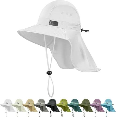 Miniatura 14 de Sukeen Cooling Sun Hat for Men Women UPF50+ Wide Brim Fishing Hat with Neck Flap Adjustable Foldable Bucket Hat for Hiking